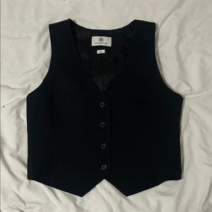 Babaton Black Button-Up Vest Top